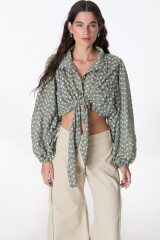 Top Mona Verde Broderie