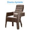 Silla de Jardín con Apoyabrazos Rimax Barú Mocca Silla de Jardín con Apoyabrazos Rimax Barú Mocca