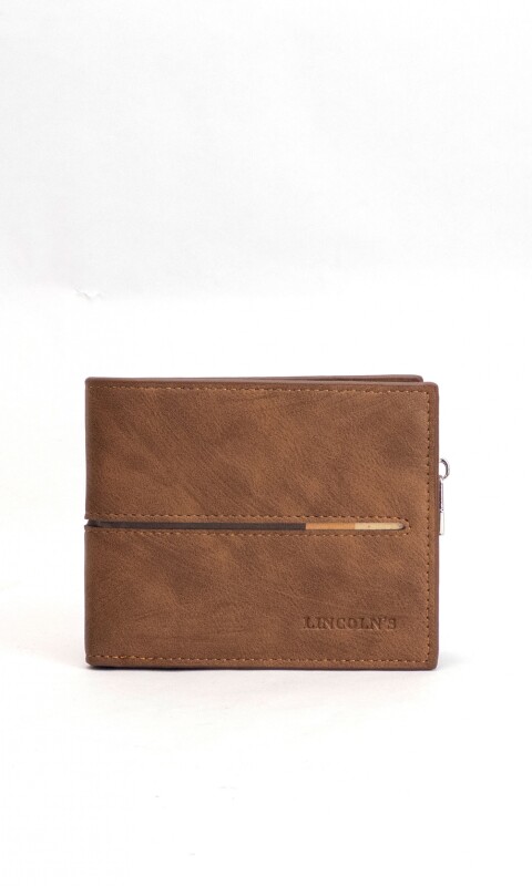 BILLETERA HOMBRE VAN GOGH MARRON CLARO C/ GUARDA MARRON