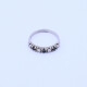 Anillo medio sin fin oro 18k blanco brillantes y zafiros. Anillo medio sin fin oro 18k blanco brillantes y zafiros.