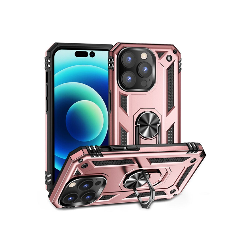 Protector para iPhone 14 Pro Max con anillo color rosa Protector Para Iphone 14 Pro Max Con Anillo Color Rosa