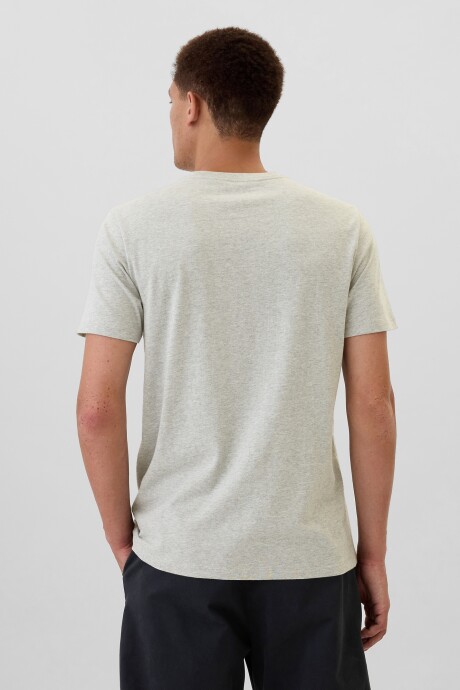 Remera Logo Gap Manga Corta Hombre Heather Grey