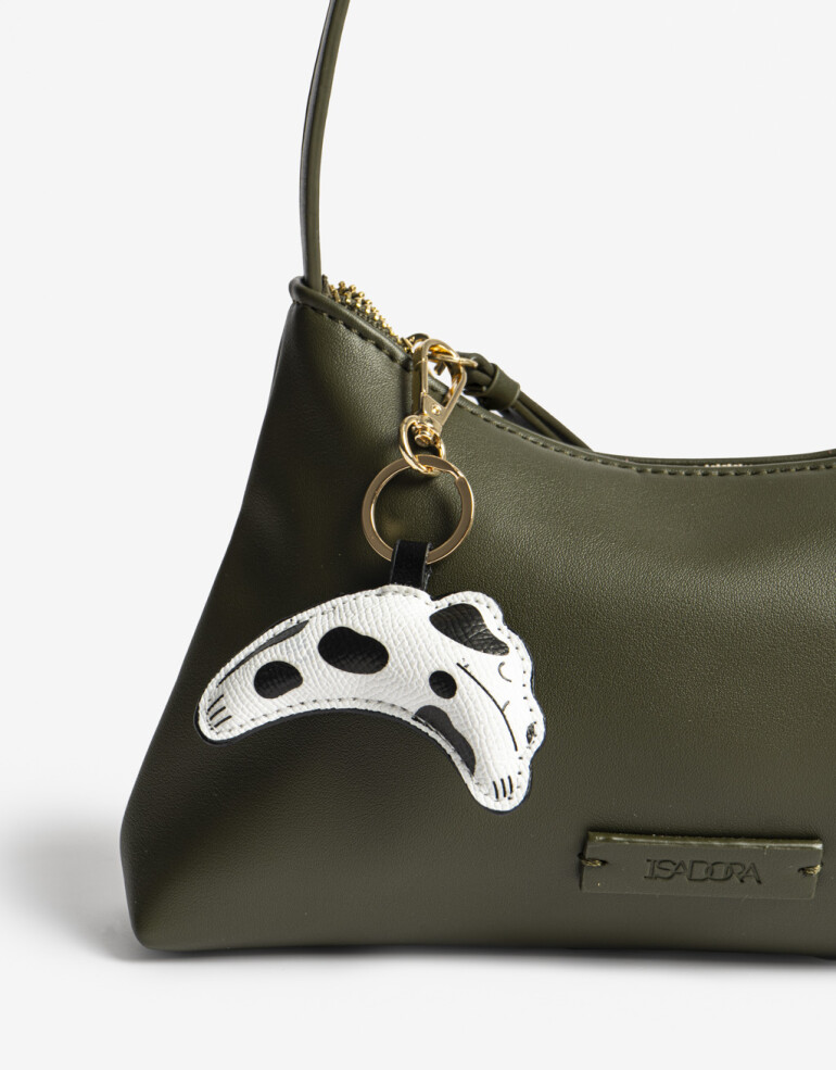 Llavero Cuero/PU Llavero Y Bag Charm Dálmata - Combinacion Bicolor