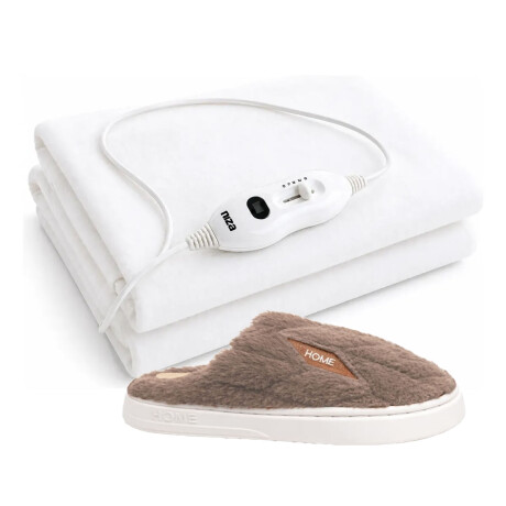 Set Invierno Pantuflas Unisex Antidesliz +Calienta Cama 1Pza Marrón