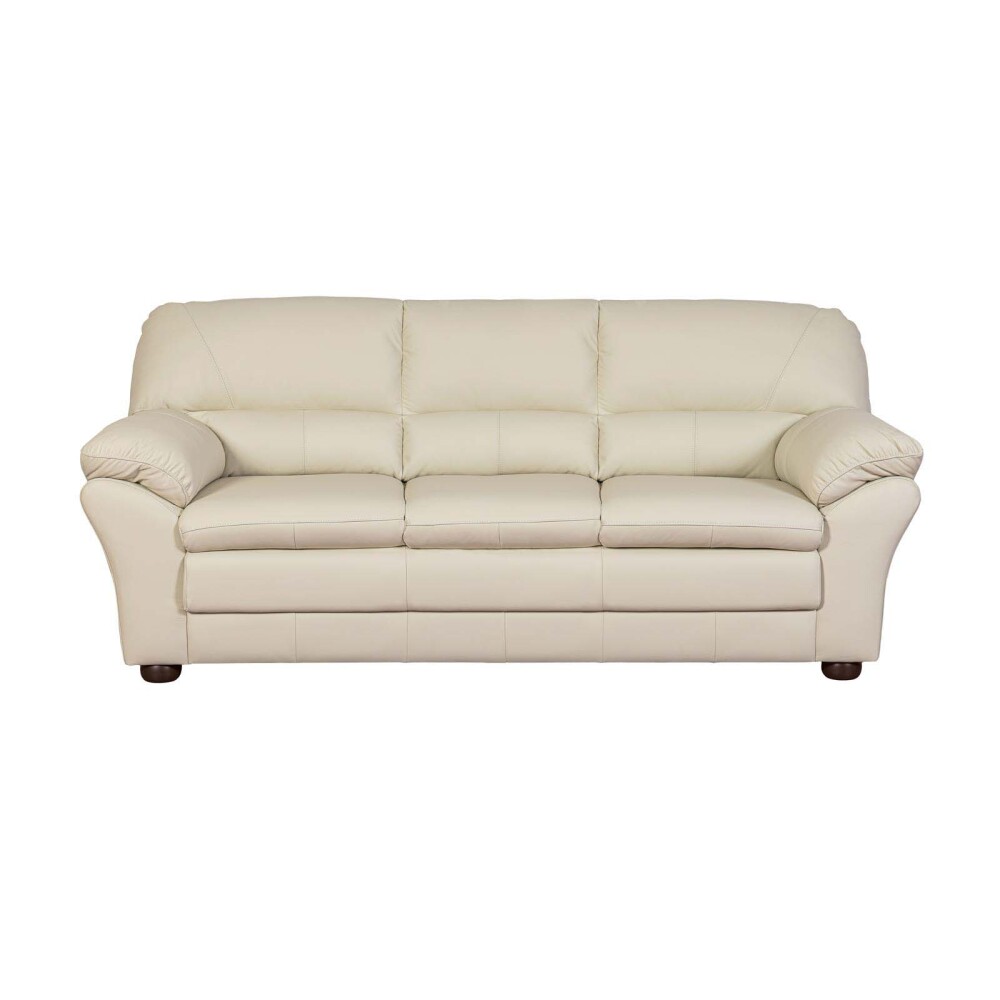 SILLÓN 3 CUERPOS CUERO NATURAL-BEIGE FLORENCIA CRUDO