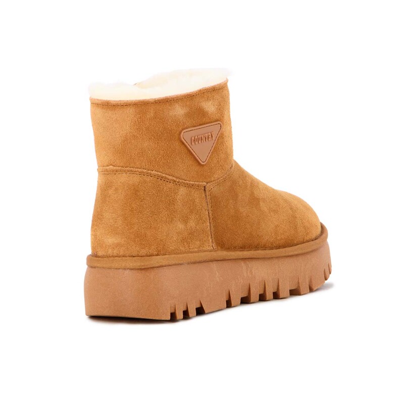 Country Pantubota Cuero / Lana Natural - Dama - Camel Camel