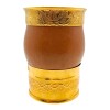MATE IMPERIAL ALPACA BAÑADA EN ORO 48 marrónuniforme