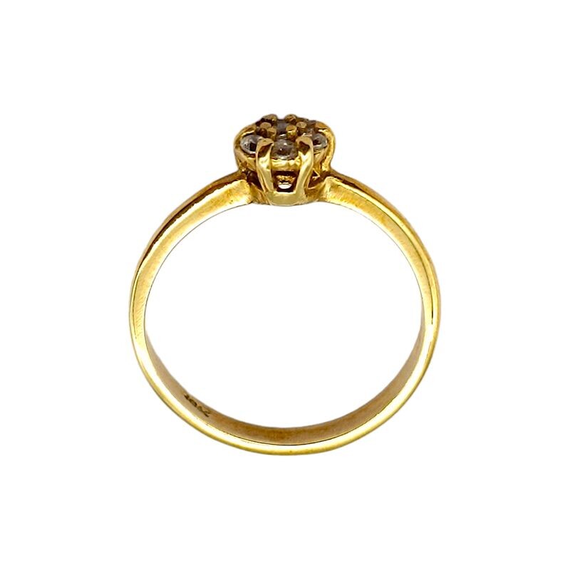 Anillo Flor-Oro bajo-Piedra Zirconia-AN8090 conpiedra