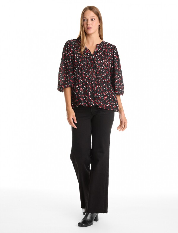 Blusa Print NEGRO/MULTI