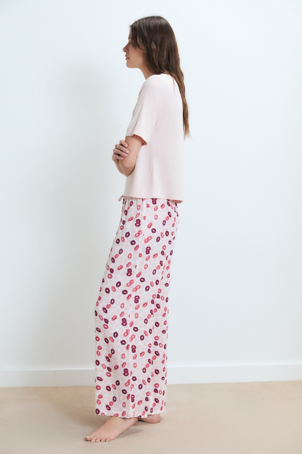 PIJAMA LARGO KISS Rosa