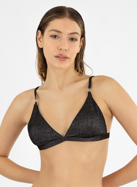 Triangulo rory print texturado Black lurex