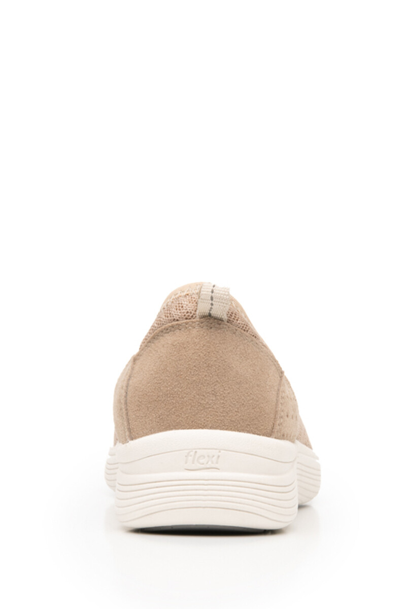 Slip On De Malla Flexi Beige