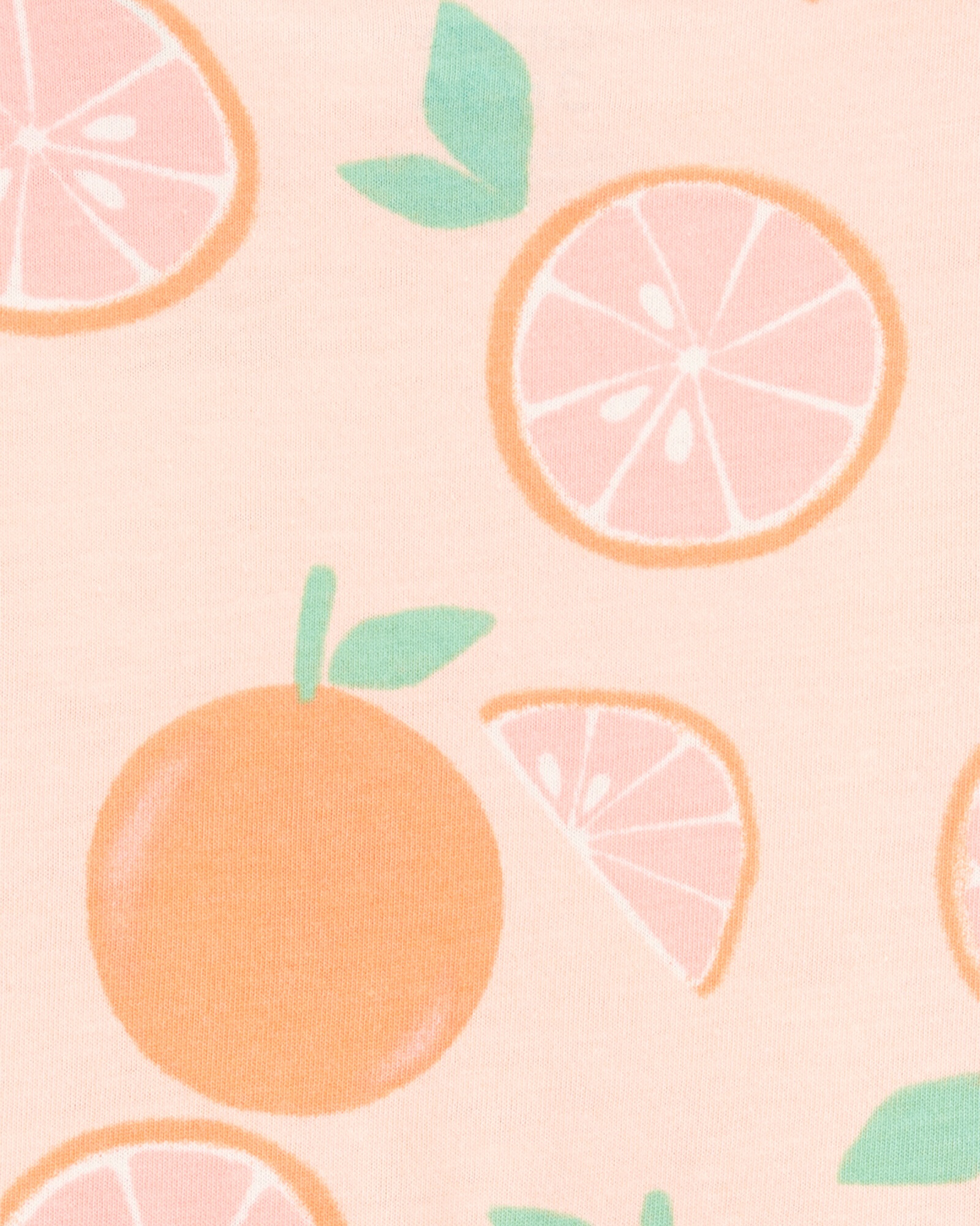 Vestido de algodón, diseño naranjas Vestido de algodón, diseño naranjas