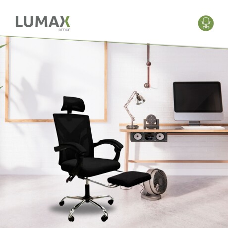Silla Ejecutiva Ergonómica Lumax Modelo Clyde con Apoyapies Negro