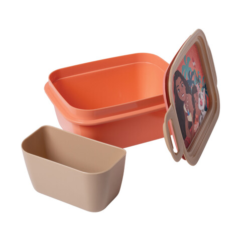 Pote Plástico Moana Con Traba y División 630 ml U