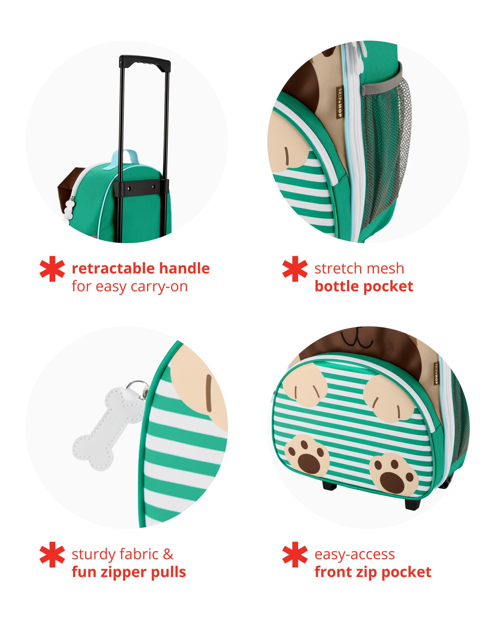Mochila con rueditas, diseño perro Mochila con rueditas, diseño perro