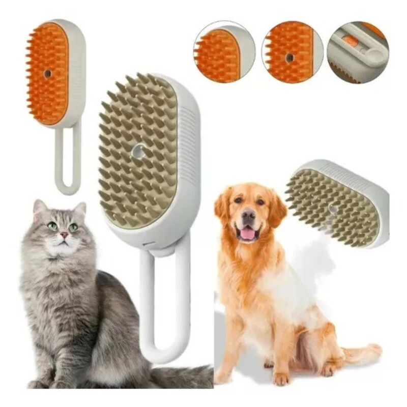 CEPILLO PEINE A VAPOR AUTOMÁTICO 3 EN 1 PARA PERROS Y GATOS RECARGABLE CEPILLO PEINE A VAPOR AUTOMÁTICO 3 EN 1 PARA PERROS Y GATOS RECARGABLE