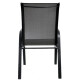 Silla de exterior Textilina Sling de acero gris Silla de exterior Textilina Sling de acero gris