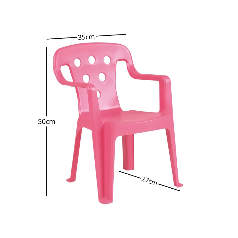 Silla infantil con apoya brazos ROSA