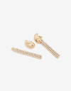 Aros Sets Strass Aros Colgantes Gota Strass - Dorado