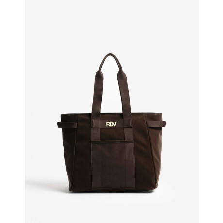 Cartera Shopper Engomado Marron chocolate