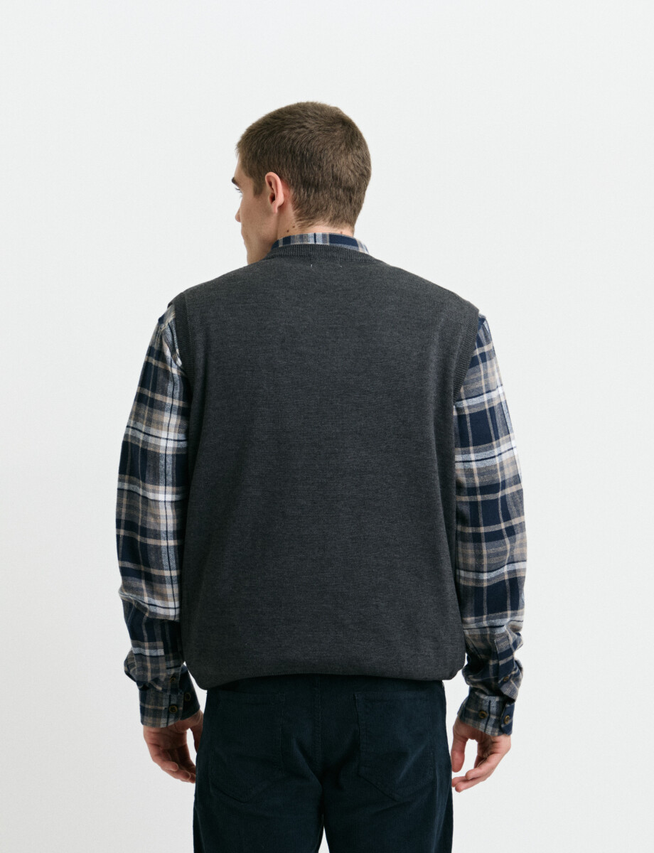 470885 CHALECO HARRINGTON LABEL Gris Oscuro
