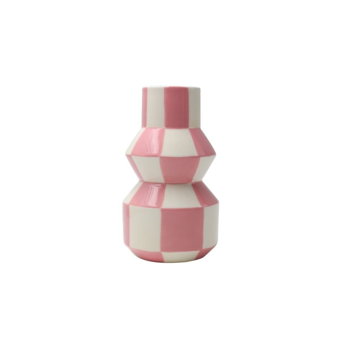 FL-CELE - Florero De Cerámica Celestino Altura: 7,5cm Que Rico - Squares&stripes 