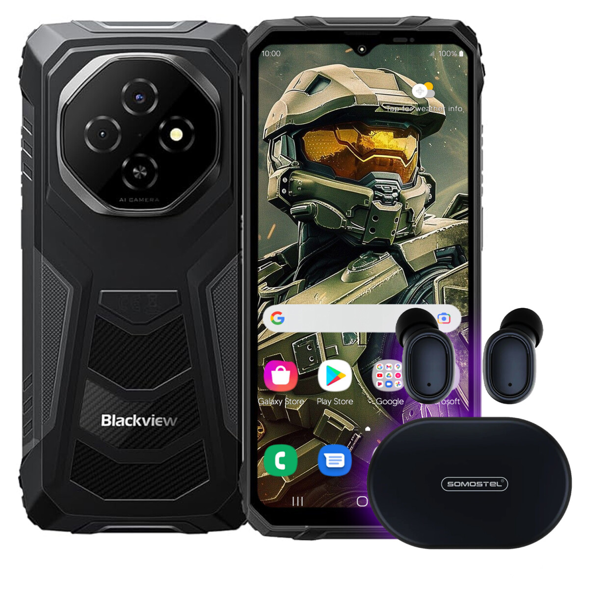 Blackview Fort 1 6gb + 12gb Ram 256gb Robusto Trabajo + Regalo - NEGRO 