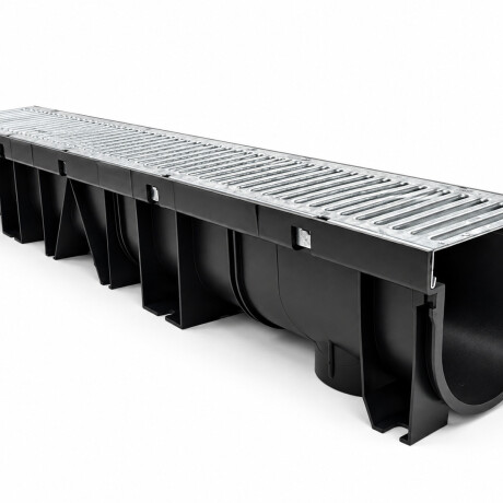 Desagüe para Patios Indeco PVC 10x10 cm x 1m Con Rejilla de Acero Galzanizado Desagüe para Patios Indeco PVC 10x10 cm x 1m Con Rejilla de Acero Galzanizado