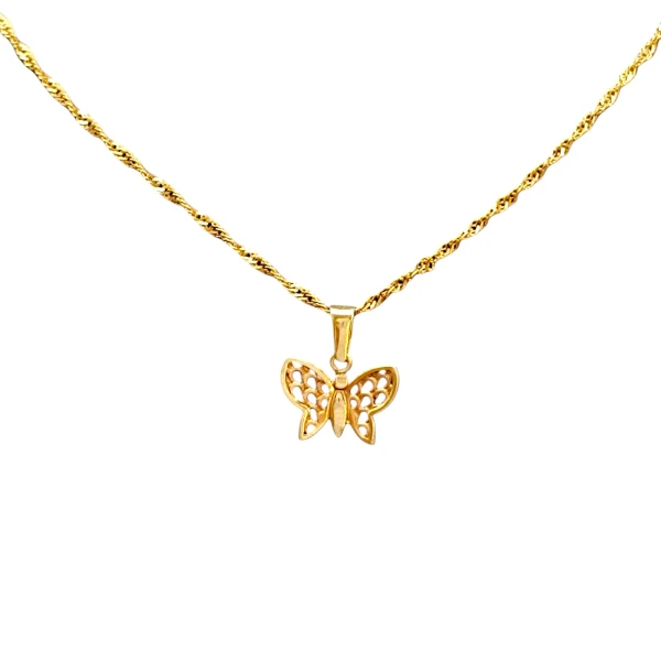 Dije Mariposa-Oro bajo-Sin piedra-CP8519 sinpiedra