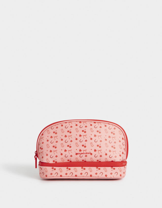 Porta Cosméticos Portacosméticos Estampado - Rosa Viejo