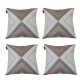 Set x4 funda de almohadones lisa 43 x 43 cm RAYAS BEIGE