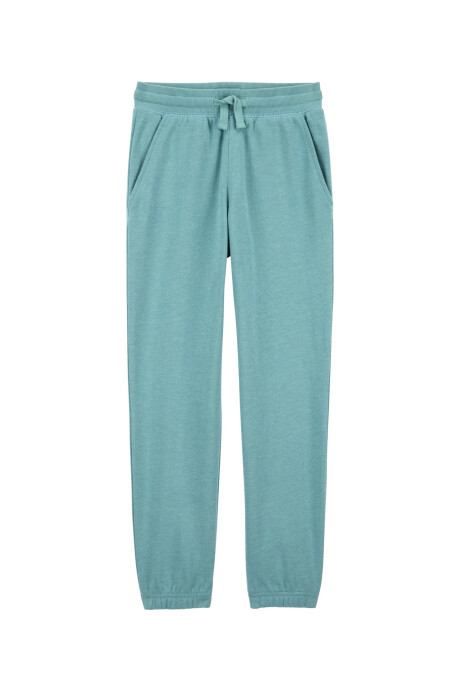 Pantalón deportivo de algodón, con logo, verde Sin color