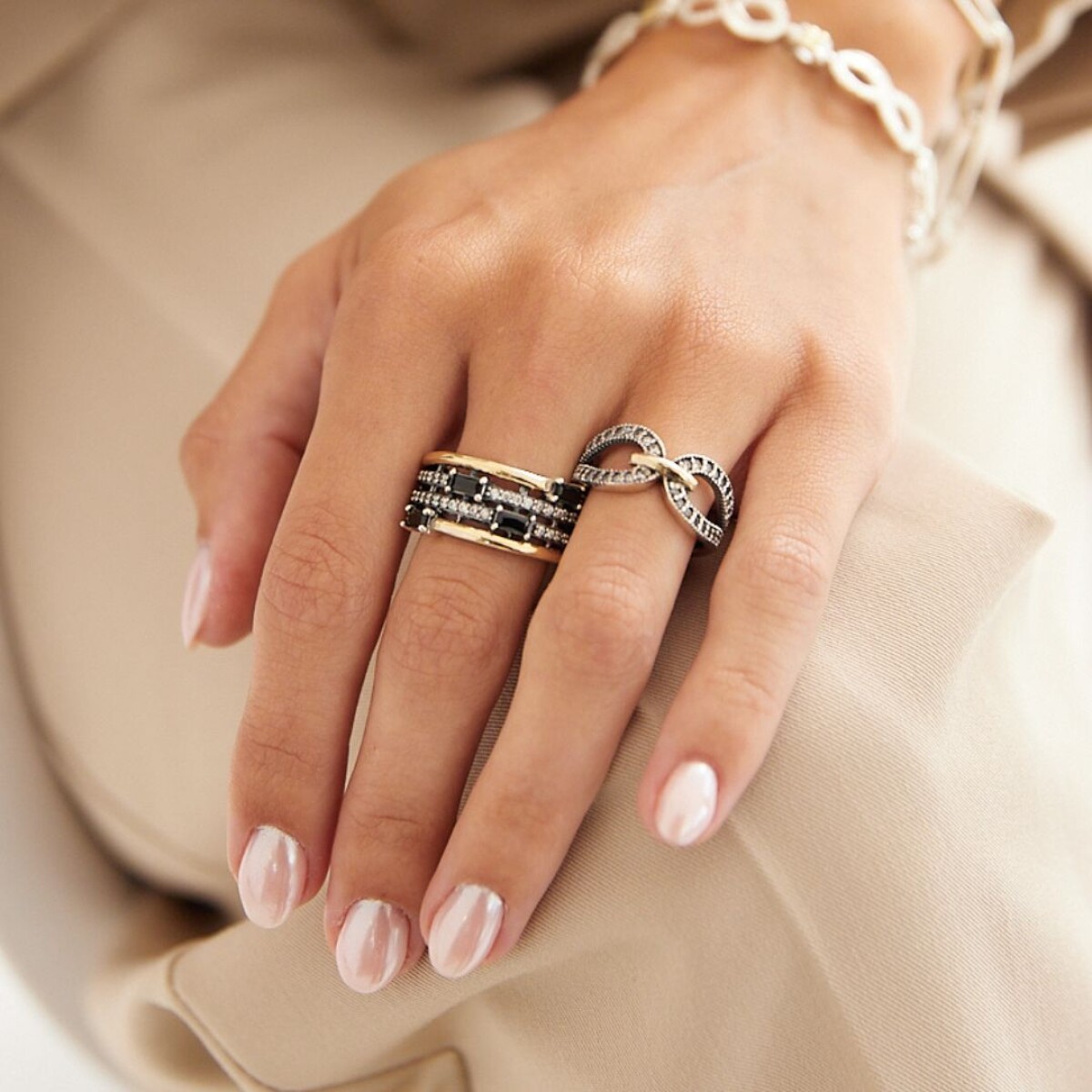 Anillo Amparo - Plata y Oro 