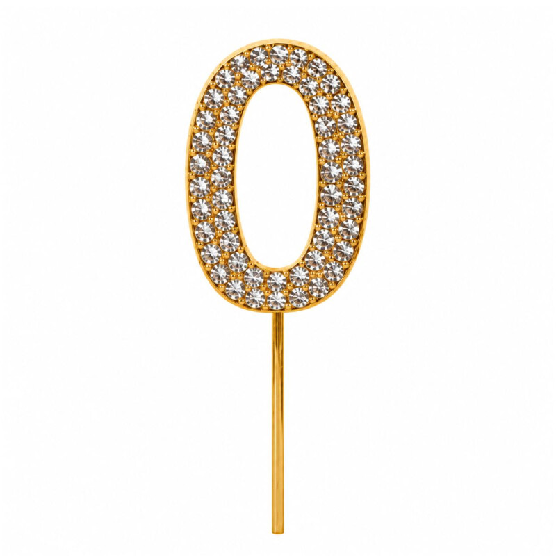 Topper Número Brilloso de Strass CERO