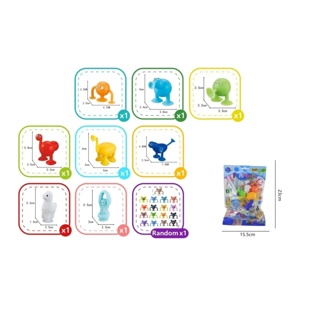 Juego Didactico Ventosa Animales 9 pcs 
