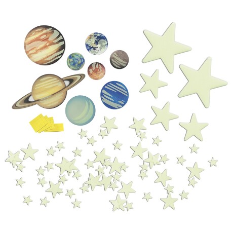 Juego Educativo 4M Planetas 100 Estrellas Brillan Oscuridad Multicolor