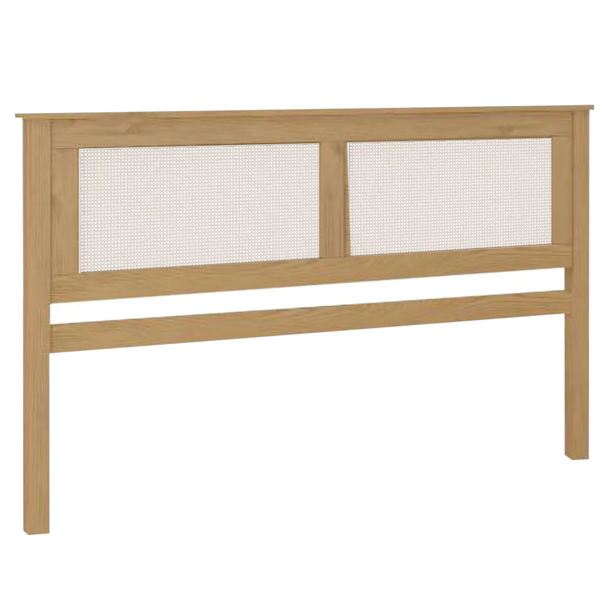 RESPALDO CABECERA 2 PLAZAS EN MADERA MACIZA CON RATAN NATURAL 