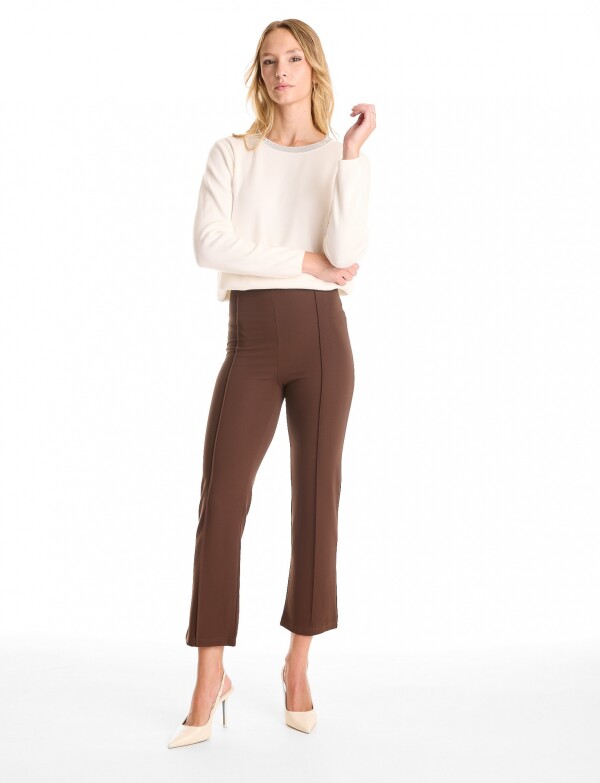 Pantalon Cigarette MARRON