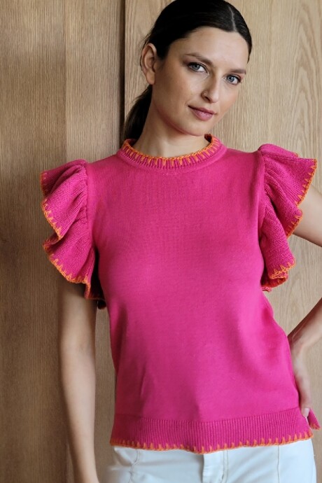 Musculosa Tropical Fucsia