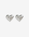 Aros Pasantes Metal Aros Pasantes Corazón - Plateado Rodio