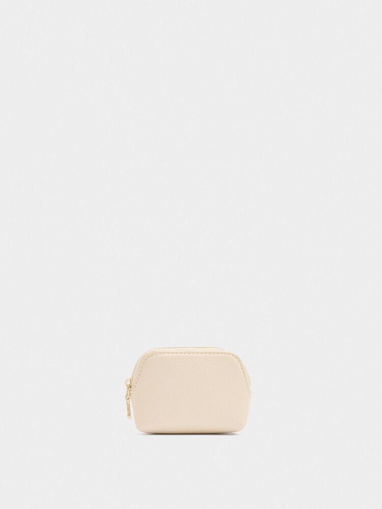 Monedero Liso beige