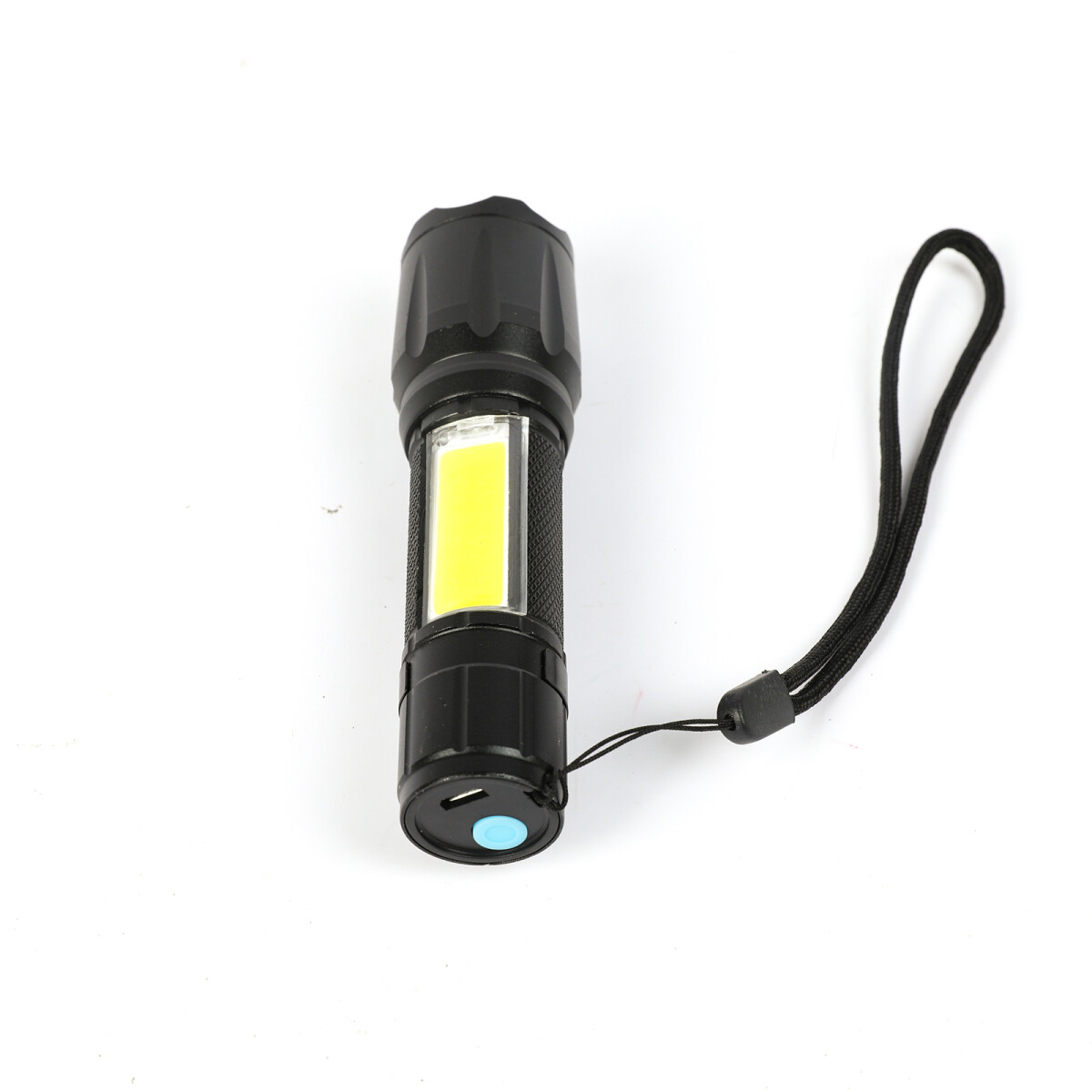 LINTERNA LED RECARGABLE USB ALUMINIO CON ZOOM INCLUYE ESTUCHE 