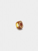 Anillo Ovalado Efecto Piedra marron