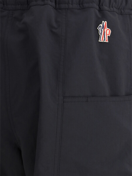 Moncler - Short Logo Algodón Negro