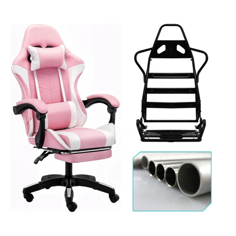Silla gamer giratoria ROSA CLARO