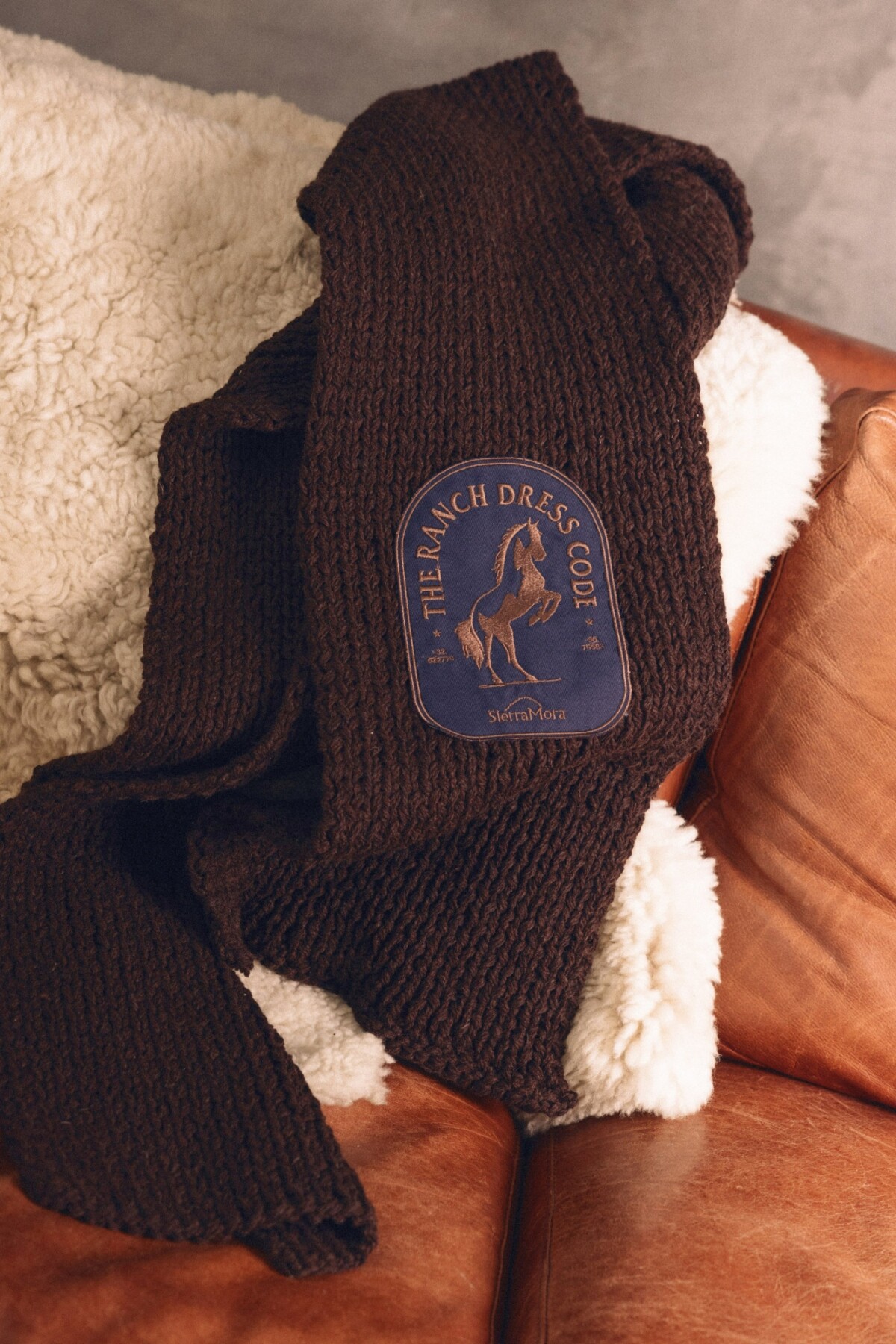 Horse Scarf Chocolate