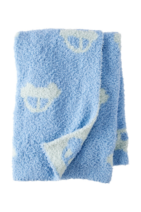 Manta de peluche, azul, diseño autos Sin color