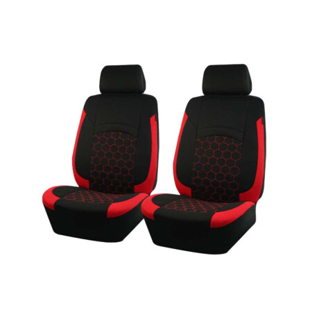 Cubreasiento Universal Pick Up 4 Piezas Negro Y Rojo