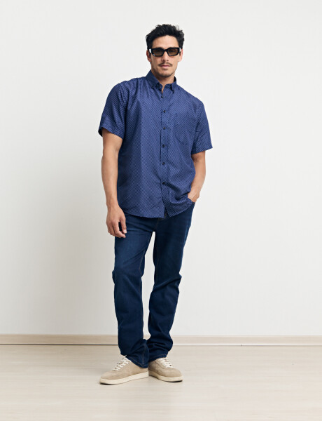 012660 CAMISA HARRINGTON LABEL Azul Osc/bla